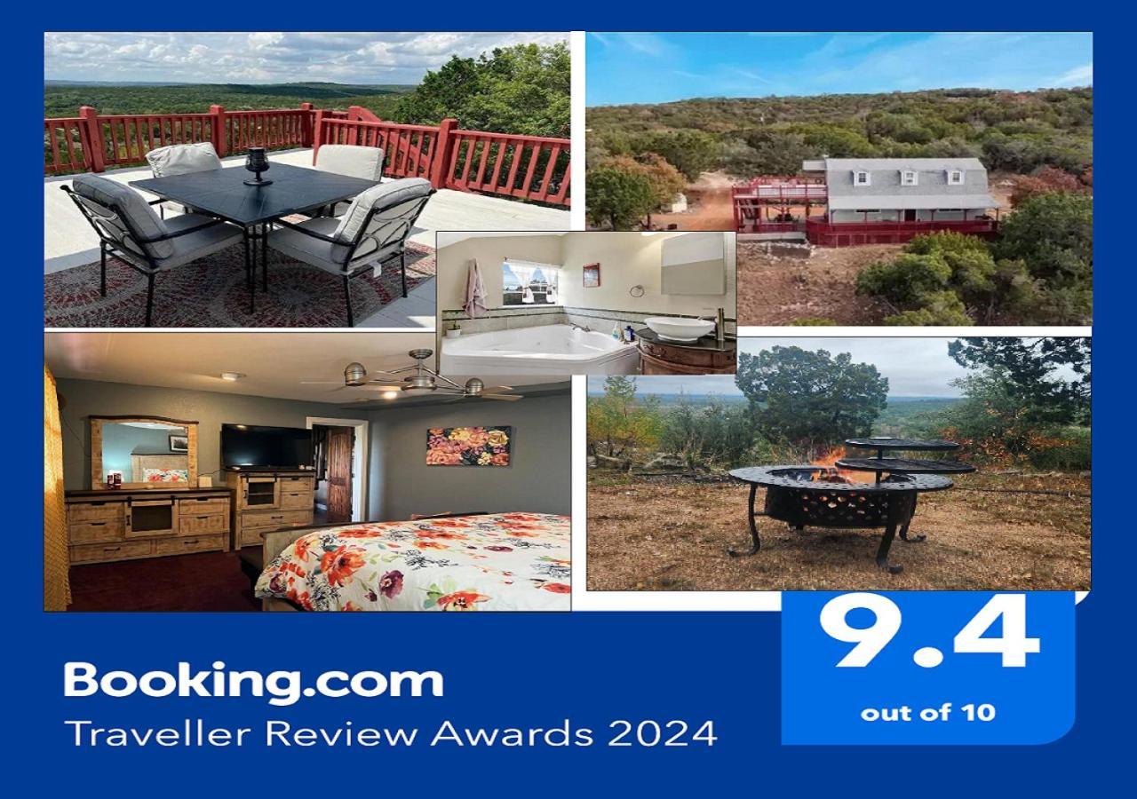 Entire 2Br 2Ba Hilltop View Home Sleeps 7 Pets 4 Acres Jacuzzi Central Ac Kingbeds Free Wifi-Parking Kitchen Washerdryer Starry Terrace Two Sunset Dining Patios Grill Stovetop Oven Fridge Onsitewoodedhiking Wildlife Coveredpatio4Pets & Birds Singing! Marble Falls Exteriör bild