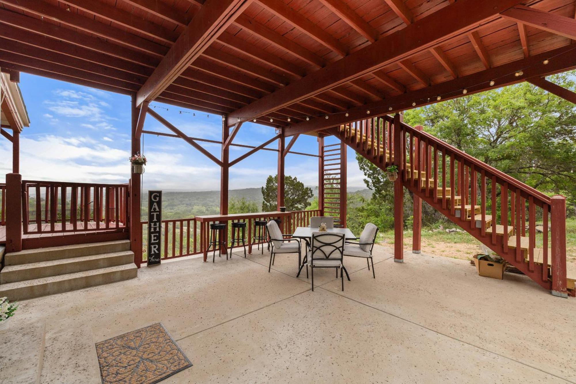 Entire 2Br 2Ba Hilltop View Home Sleeps 7 Pets 4 Acres Jacuzzi Central Ac Kingbeds Free Wifi-Parking Kitchen Washerdryer Starry Terrace Two Sunset Dining Patios Grill Stovetop Oven Fridge Onsitewoodedhiking Wildlife Coveredpatio4Pets & Birds Singing! Marble Falls Exteriör bild